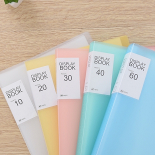 彩色塑料透明a4资料册多层活页文件夹学生用试卷夹20至60页（5本）